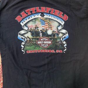 Black Long-Sleeve Harley Davidson W/ Flames On Sides.